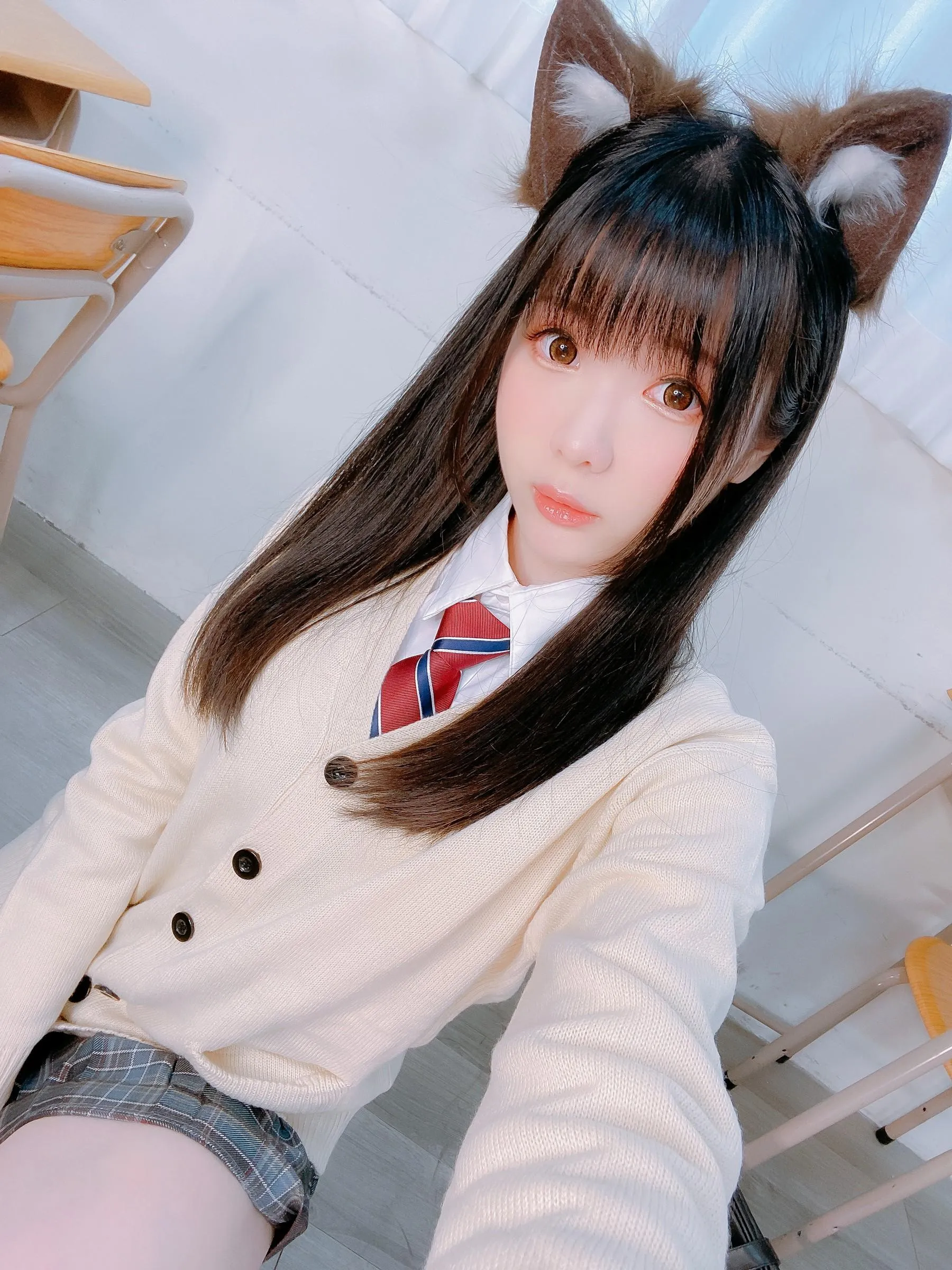 霜月shimo – NO.57 Fantia 2022年07月会员合集7期-2022-07-24 猫耳制服 [22P]插图2